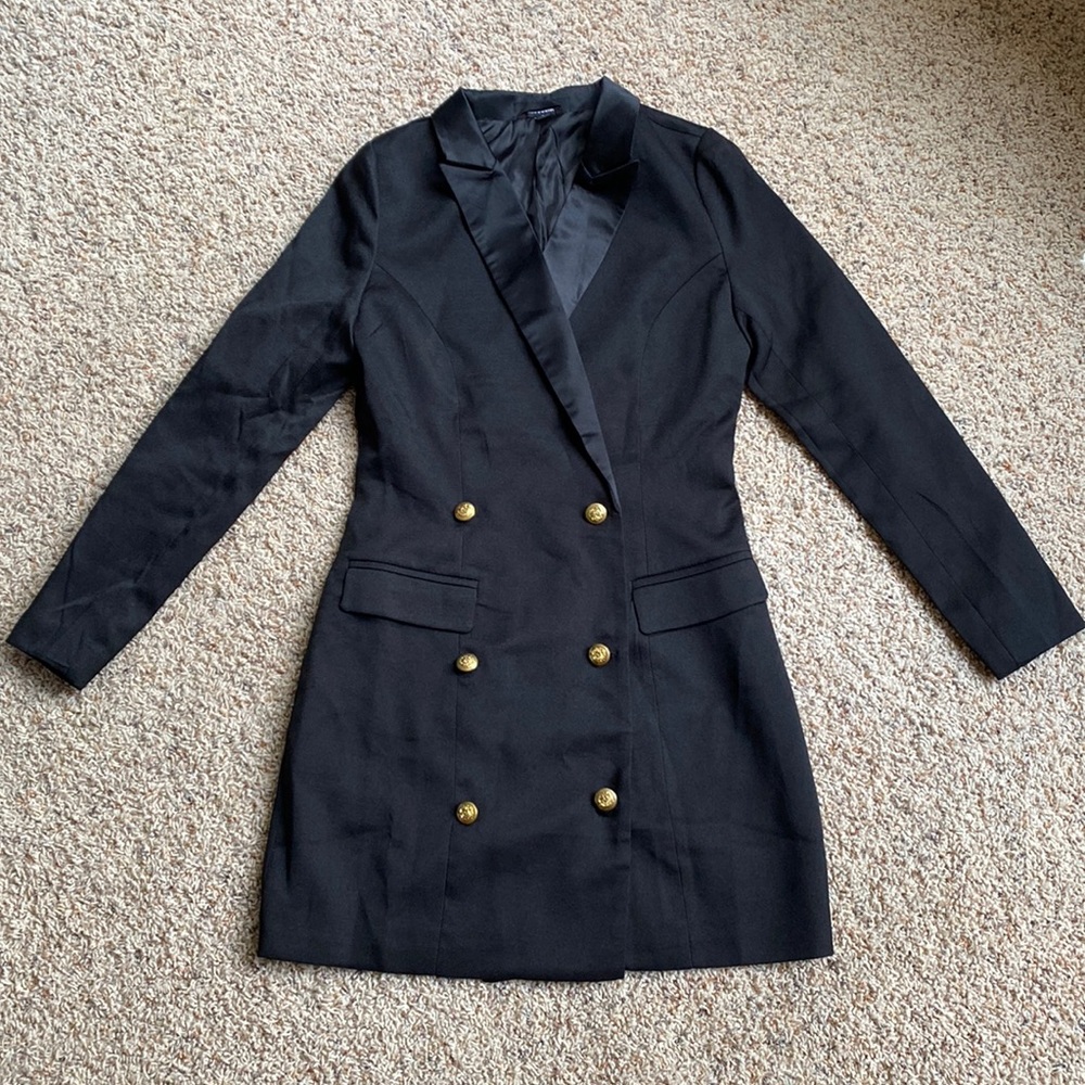 Missguided black blazer dress size 4